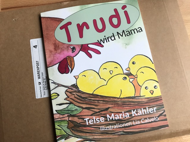 Ankunft des Probeexemplar von "Trudi wird Mama"